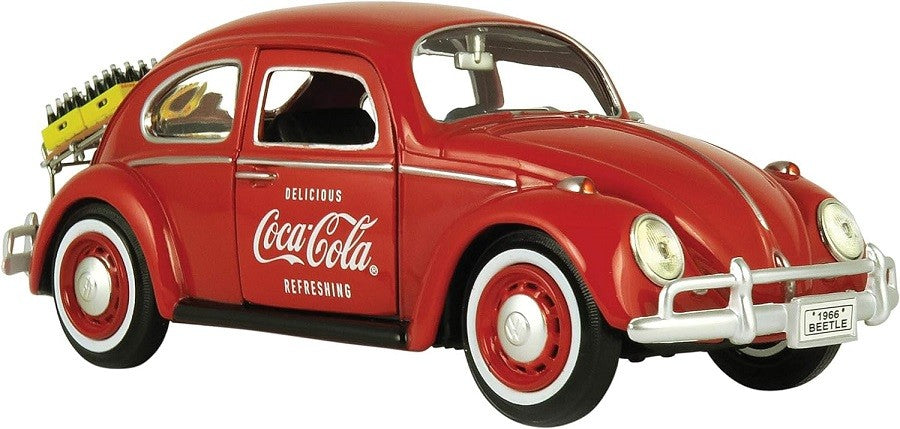1967 Volkswagen Beetle with rear Decklid Rack & 2 bottle cases - Motor City Classics -1/24 - 424067 - Passion Diecast 