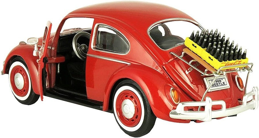 1967 Volkswagen Beetle with rear Decklid Rack & 2 bottle cases - Motor City Classics -1/24 - 424067 - Passion Diecast 