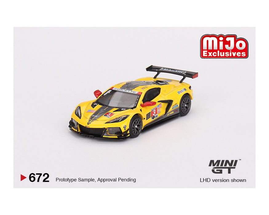 Chevrolet Corvette C8R Racing Cars no.3 & no.33 Winners with Western Star Transporter - MINI GT 1/64 - MGTS0009