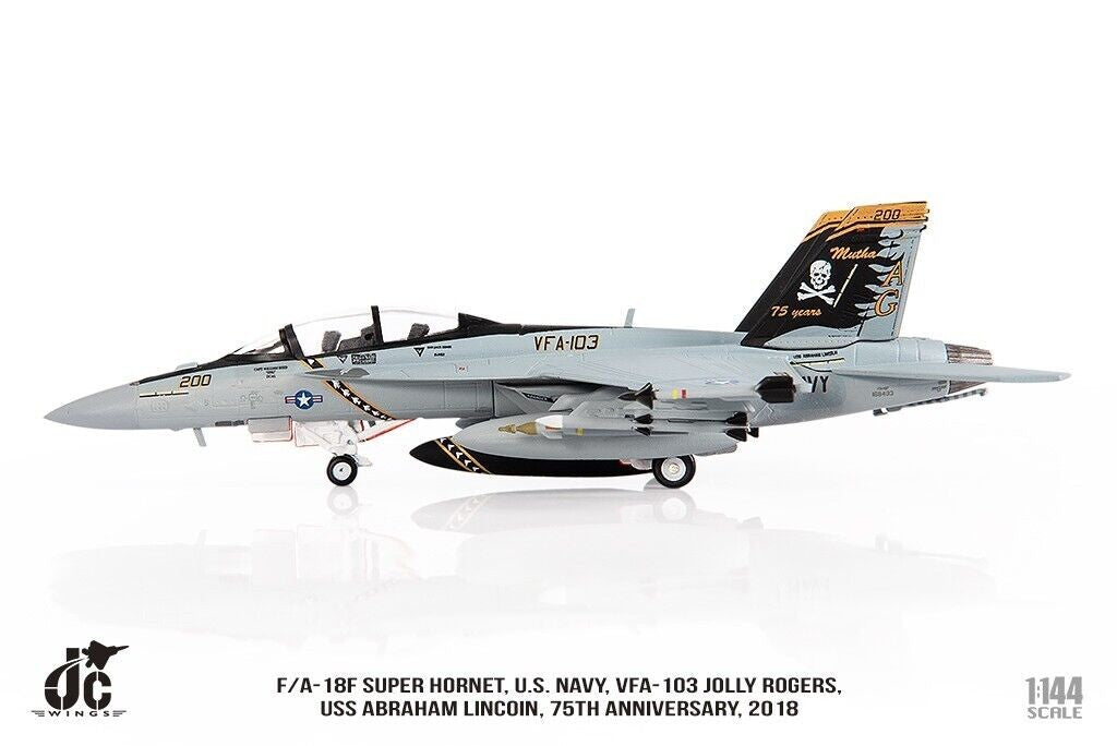 McDonnell Douglas F/A-18F Super Hornet  USN VFA-103 Jolly Rogers, Squadron - JC Wings  1:144   JCW-144-F18-003