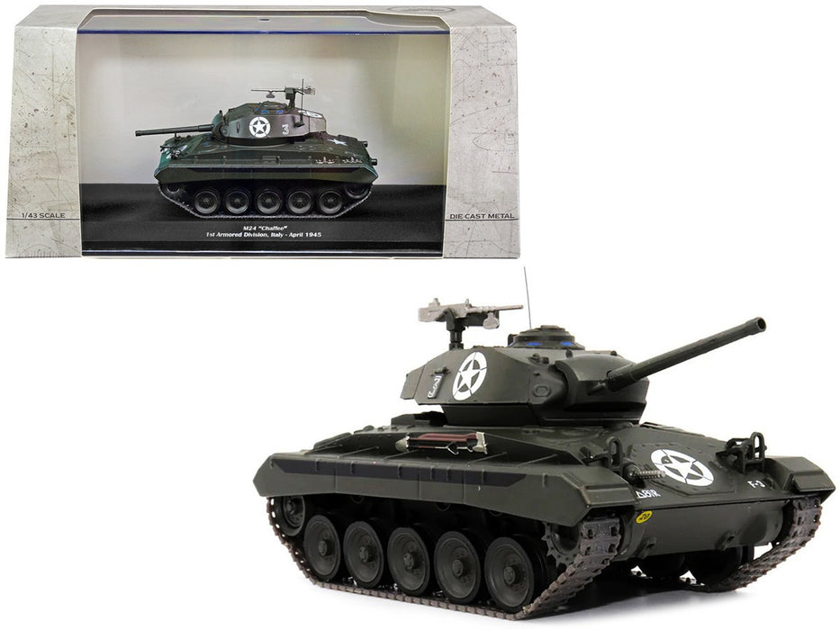 M24 "Chaffee" Tank n°3 "U.S.A. 1st Armored Division Italy April 1945" AFVs of WWII  1:43 23196-45