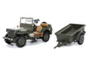 Jeep Willys  1/4-Ton Utility Truck Olive Drab with Trailer "US Army" AFVs of WWII  1:43  23200-44