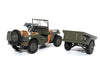 Jeep Willys  1/4-Ton Utility Truck Olive Drab with Trailer "US Army" AFVs of WWII  1:43  23200-44