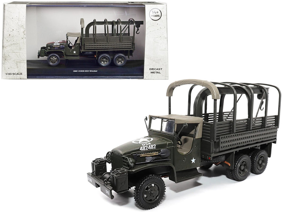 GMC CCKW353 Wrecker Tow Truck Olive Drab "US Army" AFVs of WWII  1:43  23201-44