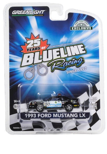 Edmonton Police, Alberta, Canada - 1993 Ford Mustang LX - Hobby Exclusive - 1/64 Greenlight - 30368 Passion Diecast
