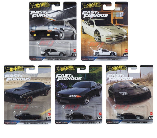 Hot Wheels - Car Culture - 1:64 - Fast & Furious Premium 2024 E - Assortment - Set Of 5 Cars - HNW46-956E
