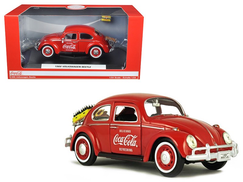 1967 Volkswagen Beetle with rear Decklid Rack & 2 bottle cases - Motor City Classics -1/24 - 424067 - Passion Diecast 