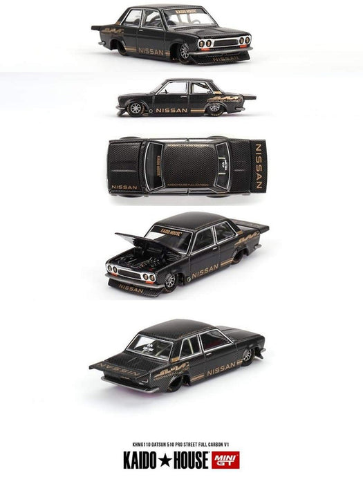 Kaido★House - Datsun 510 Pro Street Full Carbon V1 - Mini GT - Mijo Exclusives - 1/64 - KHMG110