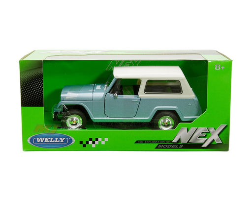 1967 Jeep Jeepster Commando Station Wagon - Welly 1/24 - 24117HW BL - Passion Diecast