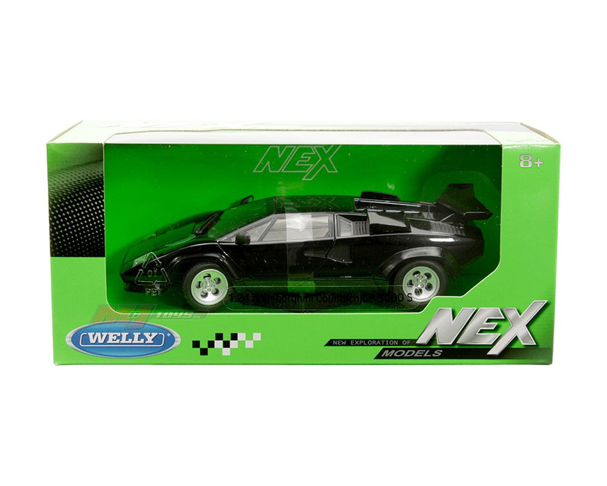 Lamborghini Countach LP 5000 S - Black - Welly 1/24 - 24112W BK - Passion Diecast