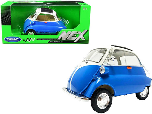 BMW Isetta Blue & Cream  - Welly 1/18 - 24096 BL  - Passion Diecast 