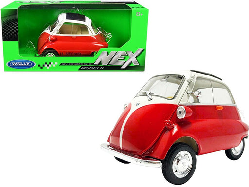 BMW Isetta Red & Cream  - Welly 1/18 - 24096 RD  - Passion Diecast 