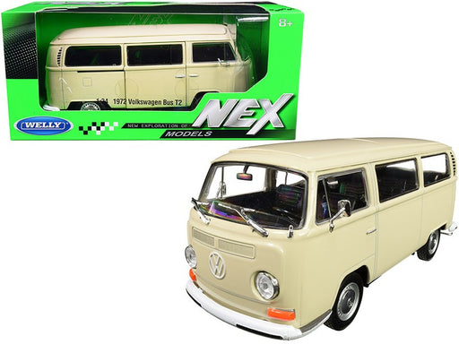 1972 Volkswagen Bus T2 - welly 1/24 - 22472 Beige  - Passion Diecast 