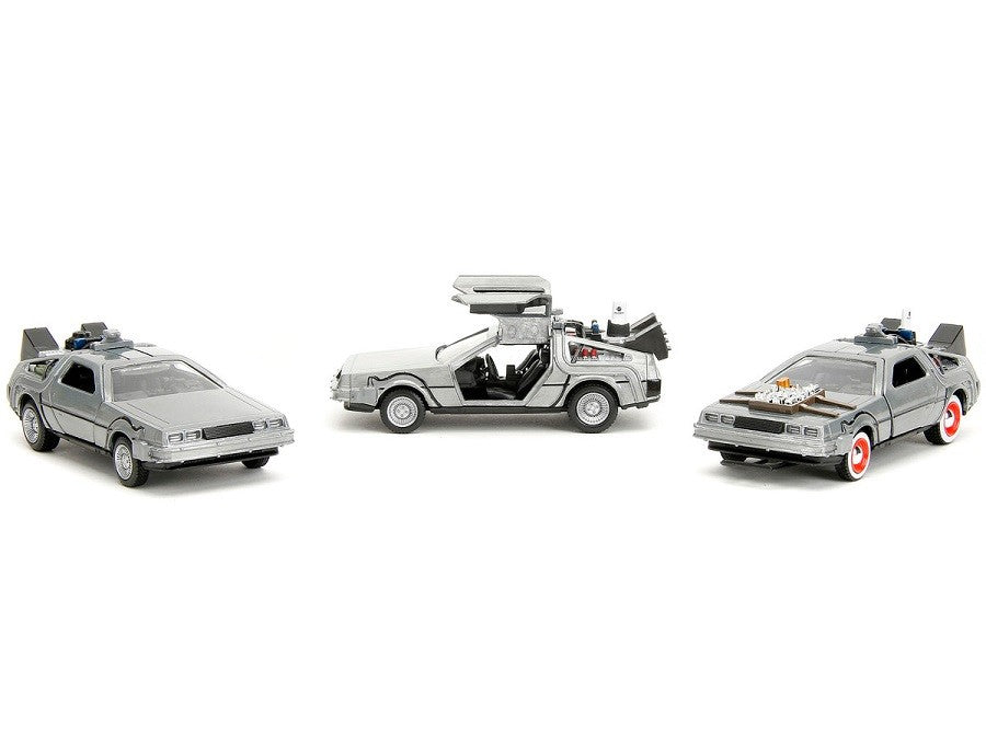 Back To The Future Time Machine 3-Pack - Hollywood Rides - Jada 1/32 - 33399 -  Passion Diecast