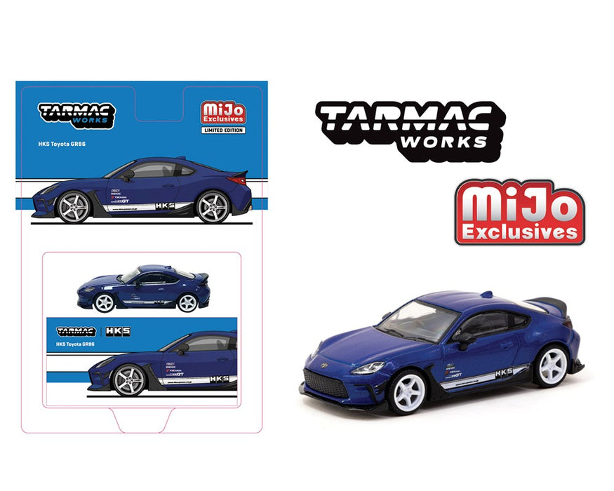 HKS Toyota GR86 - Blue Metallic - Tarmac Works - 1/64 - T64G-038-BL Passion Diecast