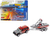1988 Jeep Cherokee with Mastercraft Boat and Light Bar - Truck&Trailers - Johnny Lightning  1:64 - JLSP352 B