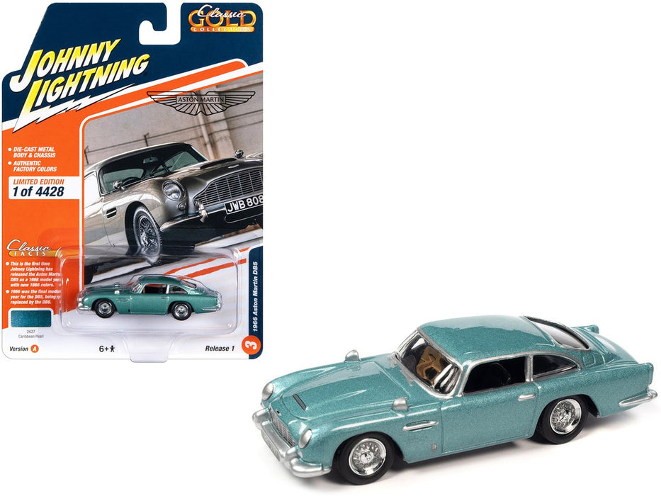 1966 Aston Martin DB5 in Caribbean Pearl - Johnny Lightning 1/64 - JLSP323 A