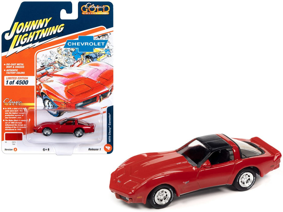 1979 Chevrolet Corvette in Red - Johnny Lightning 1/64 - JLSP324 A Passion Diecast