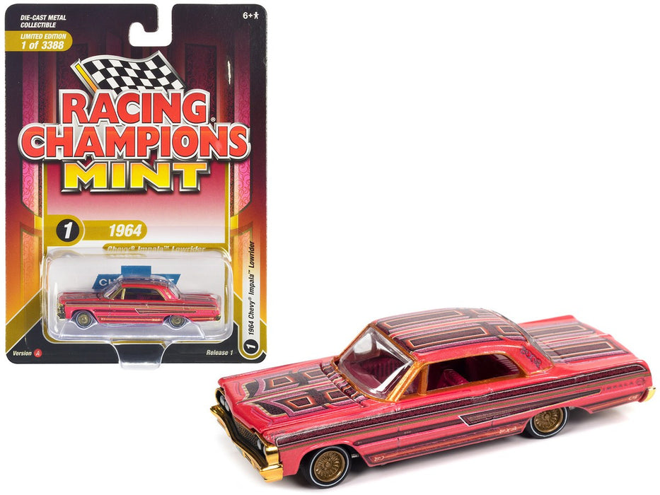 1964 Chevrolet Impala Lowrider in Metallic Magenta - Racing Champions - 1/64 - RC016 A Passion DIecast