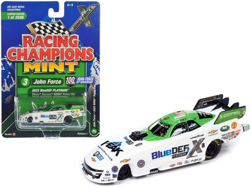 2021 John "Brute" Force Blue Def Chevrolet Funny Car in Green and White - Racing Champions - 1/64 - RC016 F