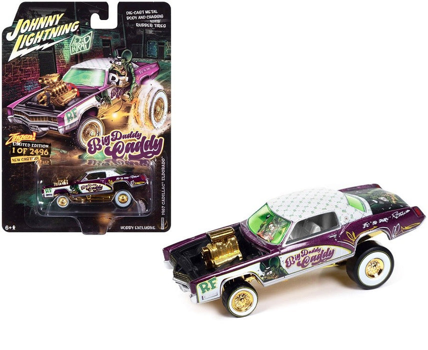 1967 Cadillac Eldorado Zinger - Rat Fink Big Daddy Caddy - Street Freaks Series 2496 pieces - Johnny Lightning - 1/64 - JLSP368