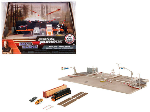 Fast and Furious Final Race Train Scene - Diorama Hollywood Rides Nano - Jada - 1/87 - 34915 Passion Diecast