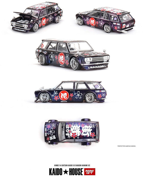 Kaido★House - Datsun KAIDO 510 Wagon Hanami V3 - Magic Purple - Mini GT - Mijo Exclusives - 1/64 - KHMG114