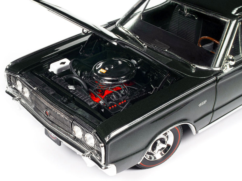 1966 Dodge Charger Dark Green Metallic  -  (MCACN)  - Auto World / American Muscle - 1/18 - AMM1320