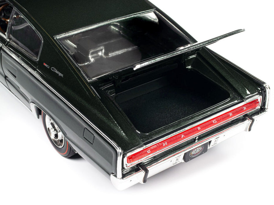 1966 Dodge Charger Dark Green Metallic  -  (MCACN)  - Auto World / American Muscle - 1/18 - AMM1320