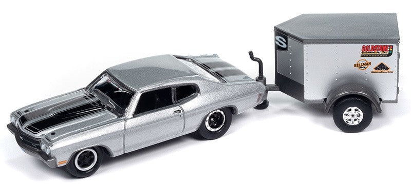 Bryant Goldstone - 1970 Chevrolet Chevelle with Enclosed Trailer - Tow & Go - Johnny Lightning  1:64 - JLBT020 C