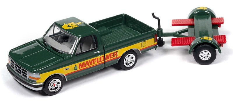 Mayflower - 1993 Fird F-150 Truck with Tow Dolly - Tow & Go - Johnny Lightning  1:64 - JLBT020 B