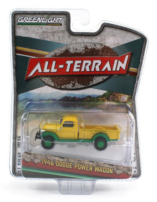 (GreenMachine) 1946 Dodge Power Wagon in Construction Yellow - All-Terrain Series 15 -1/64 Greenlight - 35270 AGR