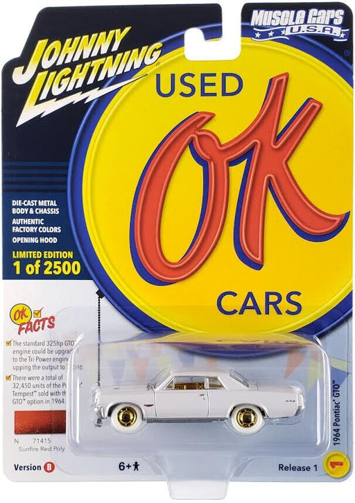 (CHASE) 1964 Pontiac GTO in Sunfire Red Poly - Johnny Lightning - 1/64 - JLSP340 BGR Passion Diecast