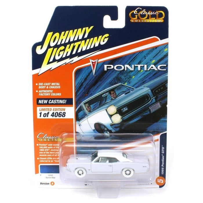 (CHASE) 1966 Pontiac GTO in Barrier Blue - Johnny Lightning 1/64 - JLSP325 AGR Passion Diecast
