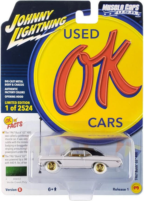 (CHASE) 1967 Buick GS 400 in Verde Green Poly - Johnny Lightning - 1/64 - JLSP337 BGR Passion Diecast