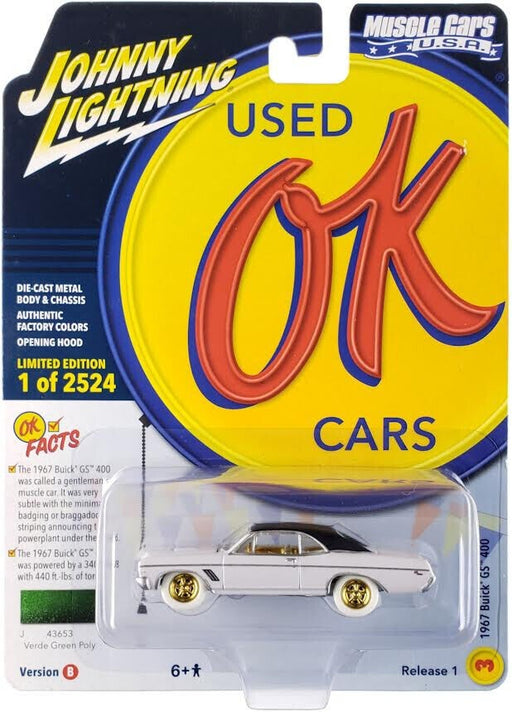 (CHASE) 1967 Buick GS 400 in Verde Green Poly - Johnny Lightning - 1/64 - JLSP337 BGR Passion Diecast