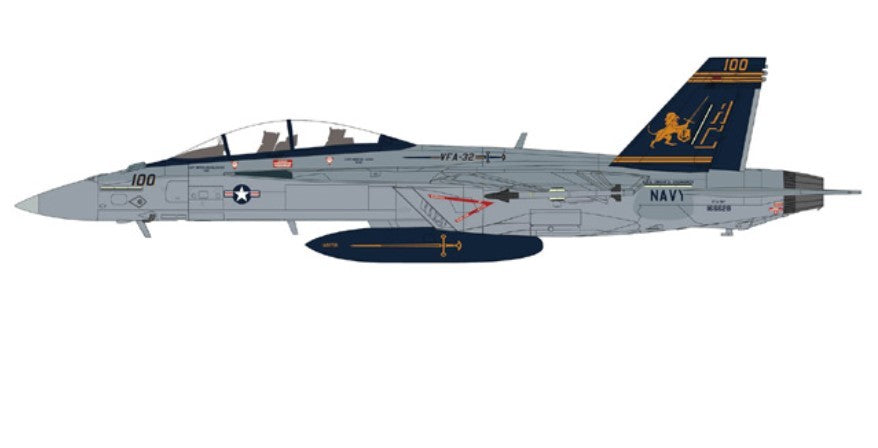 McDonnell Douglas F/A-18F Super Hornet / USN VFA-32, Oshkosh, WI, EAA AirVenture 2023 / Hobby Master 1:72 HA5137