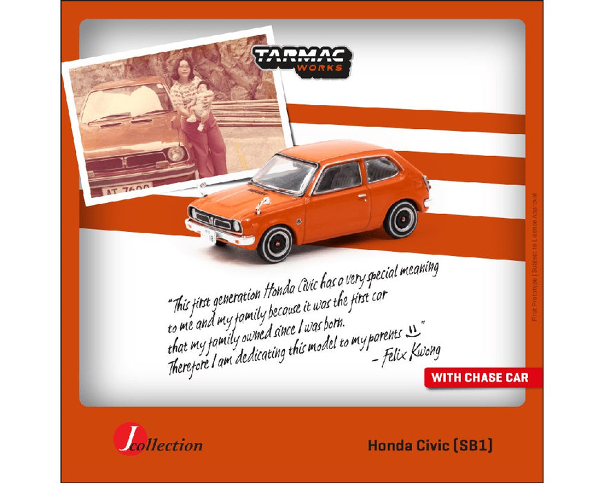 Honda Civic (SB1) - Orange - J-Collection - Tarmac Works - 1/64 - JC64-TL006-OR Passion Diecast