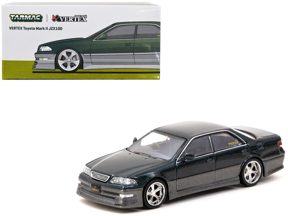 VERTEX Toyota Mark II JZX100 - Green - Tarmac - 1/64 - T64G-024-GR Passion Diecast