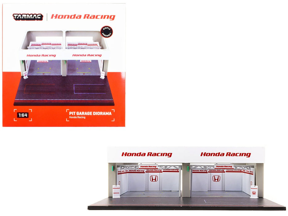 Pit Garage Diorama Honda Racing - Tarmac Works - 1/64 - T64D-TL001-HONDA Passion Diecast