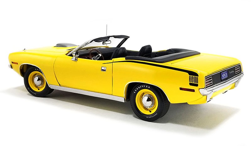 (Preorder) 1970 Plymouth HEMI Cuda Convertible in Lemon Twist Yellow - Limited Edition 750 Piece - ACME - 1/18 - A1806129