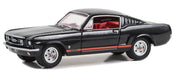 1965 Ford Mustang GT Raven Black with Red Stripes - The Drive Home to the Mustang Stampede Series 1 - 1/64 Greenlight - 13340 A