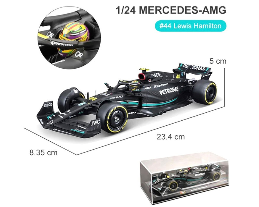 Race F1 Mercedes-AMG W14 E Performance 2023 No.63 George Russell - Bburago 1/24 - 18-28028 GR - Passion Diecast 