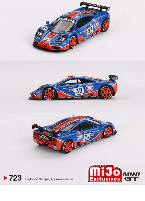 McLaren F1 GTR No.33 1996 Le Mans 24Hr GULF - Blue - Mini GT - 1:64 - MGT00723 Passion Diecast