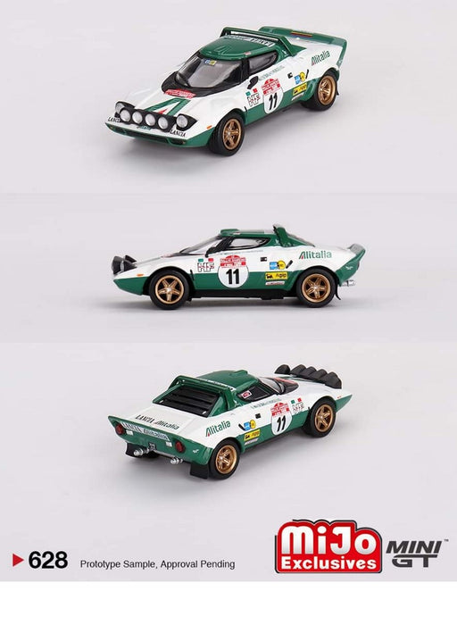 Lancia Stratos HF 1975 Rally Sanremo Winner No.11 - White - Mini GT - 1:64 - MGT00628 Passion Diecast