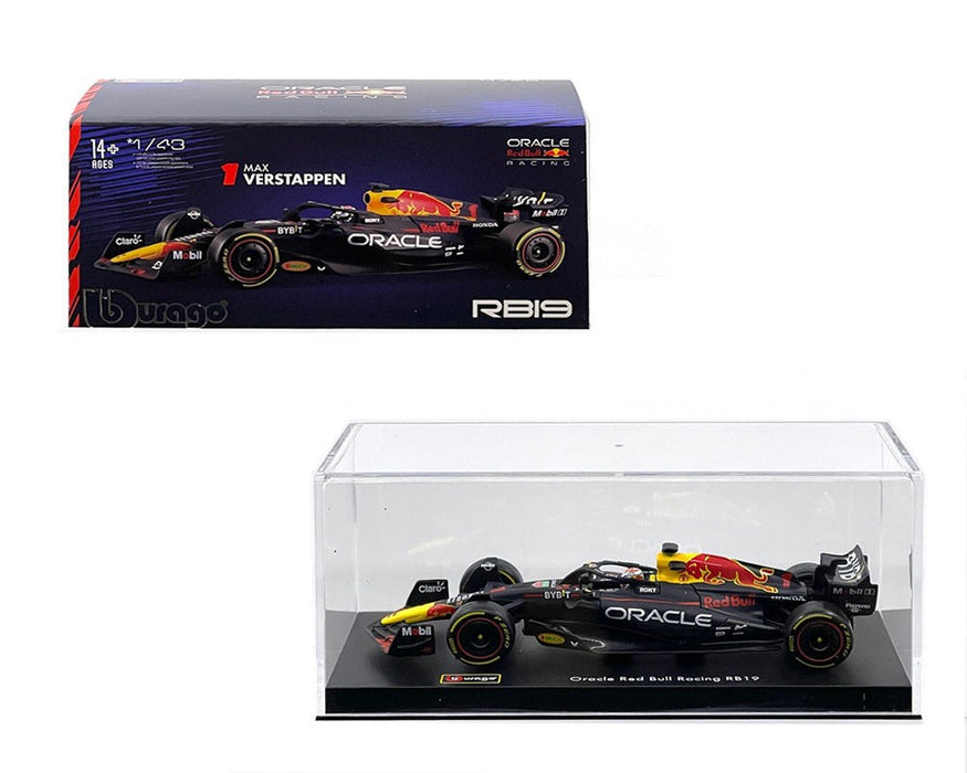 Oracle Red Bull Racing RB19 No.1 Max Verstappen 2023 with Driver and Showcase - Bburago - 1/43 - 18-38083MV