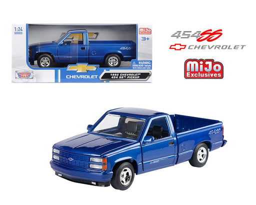 1992 Chevrolet 454 SS Pick Up Truck - Blue Metallic - Mijo Exclusives - Motormax 1-24 - 73203 MBL - Passion Diecast