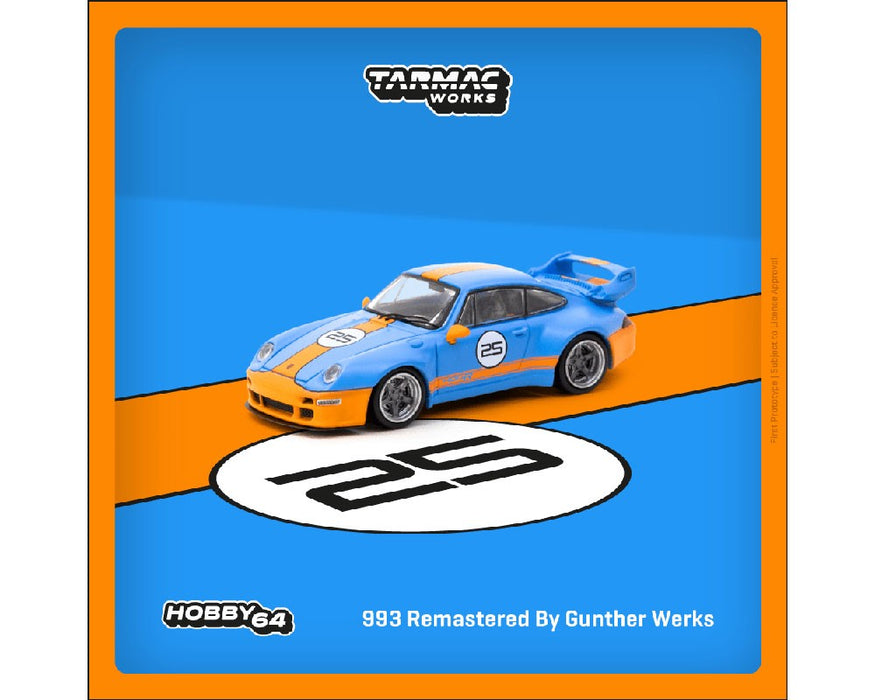 993 Remastered By Gunther Werks - Bleu / Orang - Tarmac Works - 1/64 - T64-TL054-BO Passion Diecast