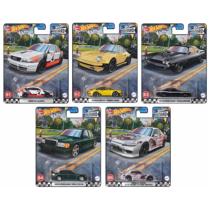 HOT WHEELS PREMIUM BOULEVARD 2023 SERIES - Assortment Of 5 Cars - 1/64 -  GJT68-979S  Passion Diecast