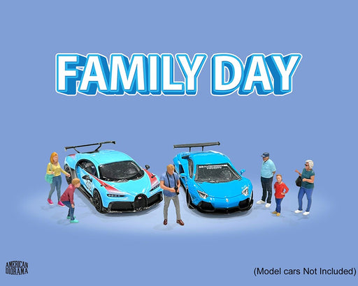 Figures Family Day - 6-piece metal set - American Diorama - 1/64 - AD-2410 Passion Diecast